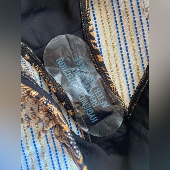 Zimmermann Tali Mesh Ruffle Bikini Swim Two-piece Brown Paisley Floral Sz 6 NWT - Picture 13 of 16